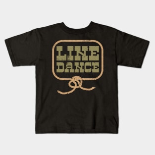 Line Dance Country Dancing Rope Western Kids T-Shirt